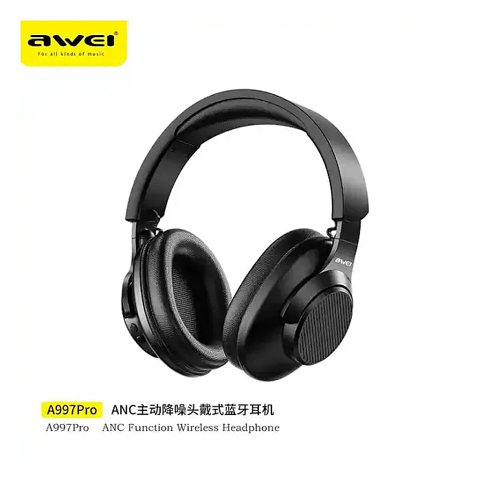 AWEI A997BL PRO ANC Wireless Bluetooth Headphones Foldable...